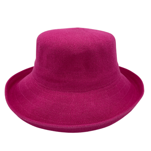 Jacaru Knitted Bucket Hat LBrim (1506) Fuchsia OSFM