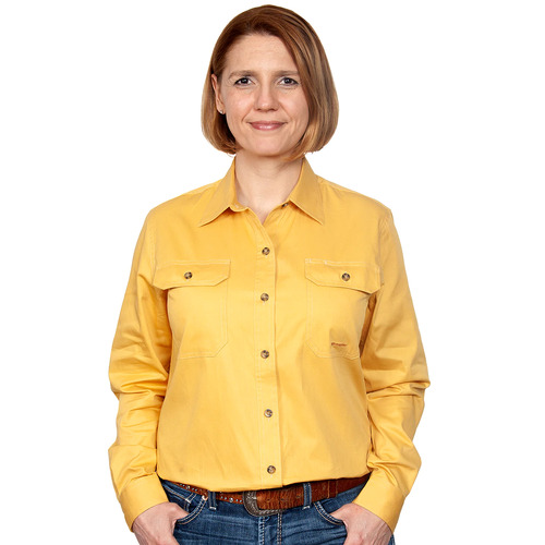 Just Country Womens Brooke Work Shirt (50502) Butter 3XL/20
