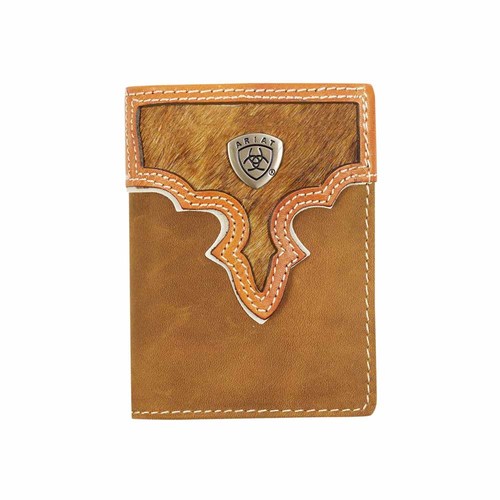 Ariat Tri Fold Wallet (WLT3108A) Brown