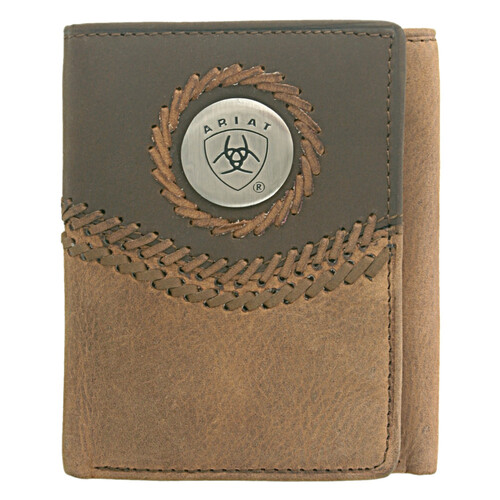 Ariat Tri-Fold Wallet (WLT3101A) Tan/Brown