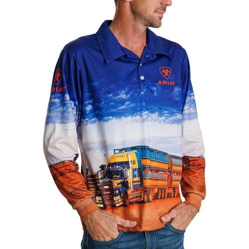 Ariat Unisex L/S Fishing Shirt (2004CLSP) Road Train XS