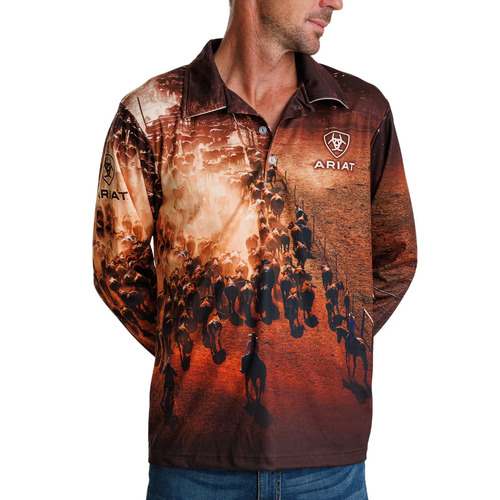 Ariat Unisex L/S Fishing Shirt (2005CLSP) Cattle Muster XXS