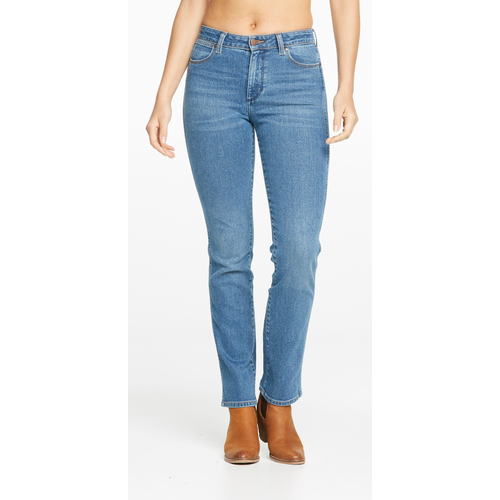 Wrangler | Classics Womens Mid Waist Straight Jeans (W/091042/AH0) Mid Stone 8R