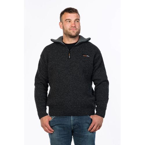 MKM Mens Tasman Sweater (MS1645) Coal S