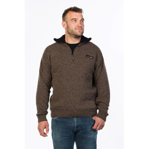 MKM Mens Tasman Sweater (MS1645) Natural Brown S