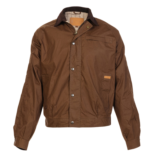 Outback Trading Mens Burke Dry Wax Jacket (6188) Brown S [GD]