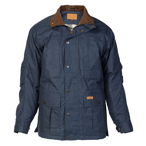Outback Trading Mens Drover Dry Wax Jacket (6189) Navy M [GD]