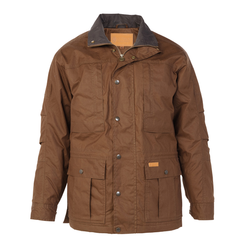 Outback Trading Mens Drover Dry Wax Jacket (6189) Brown S [GD]