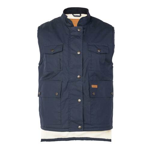 Outback Trading Mens Yarra Dry Wax Vest (6190) Navy S [GD]