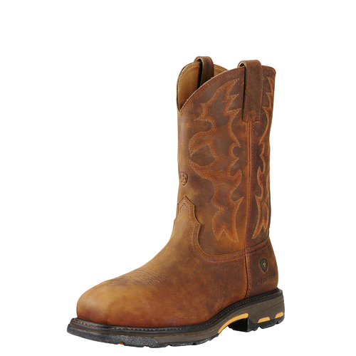 Ariat Mens Workhog Western Steel Toe Boots (10016568) Toast Premium [SD]
