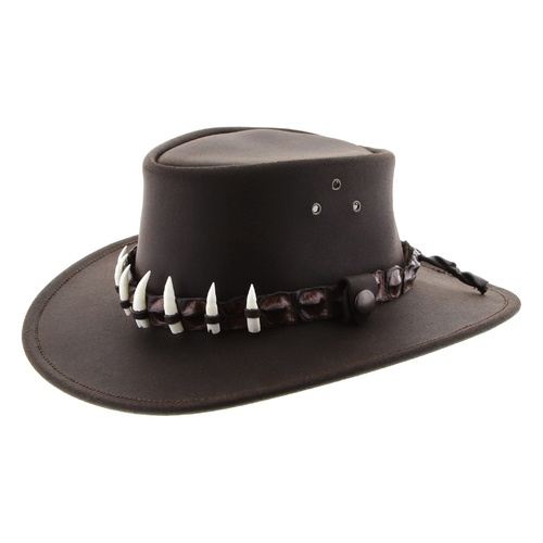 Jacaru Wallaroo Croc Leather Hat (1058)