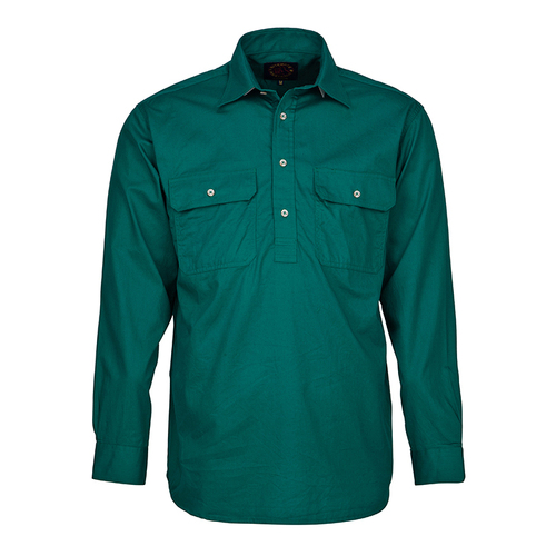 Ritemate Mens Pilbara Closed Front Shirt (RM200CF) Green XS
