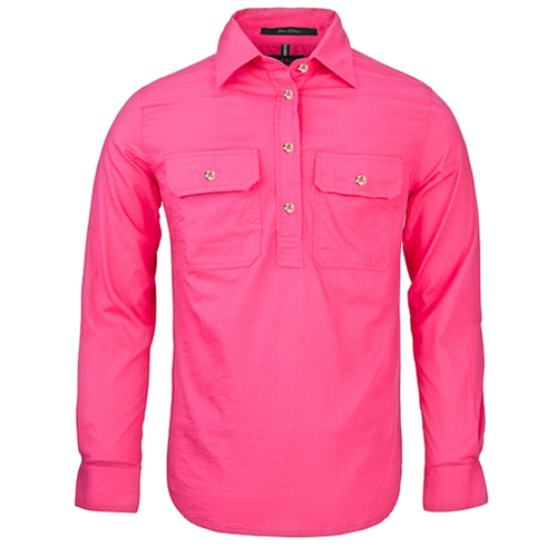 Ritemate Womens Pilbara Closed Front Shirt (RM300CF) Hot Pink 6