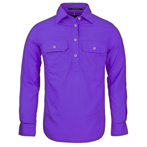 Ritemate Womens Pilbara Closed Front Shirt (RM300CF) Purple 6