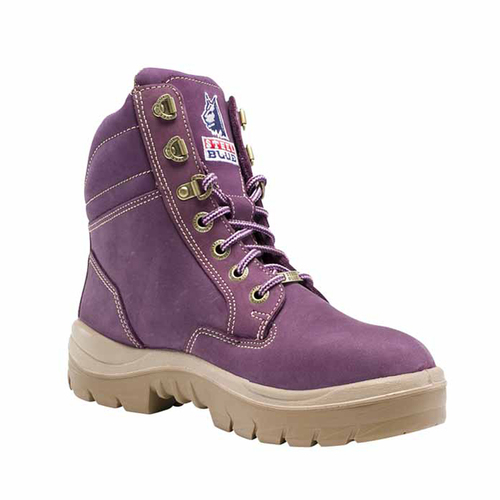 womens purple work boots