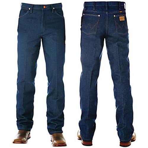 Wrangler Mens Cowboy Cut Slim Fit Rigid Jeans (936DEN) Unwashed Rigid Indigo
