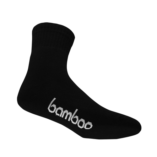 Bamboo Textiles Crew Socks 3 Pack (0793618080891) Black M6-10/W8-11