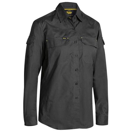 Bisley Womens X Airflow Ripstop L/S Shirt (BL6414_BCCG) Charcoal 10  [GD]