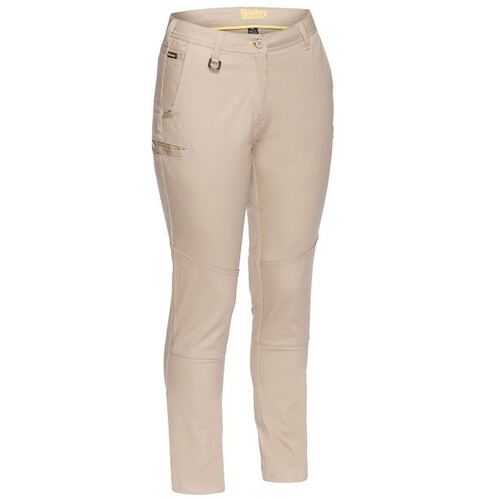 Bisley Womens Mid Rise Stretch Cotton Pants (BPL6015_BSTN) Stone 10 [GD]