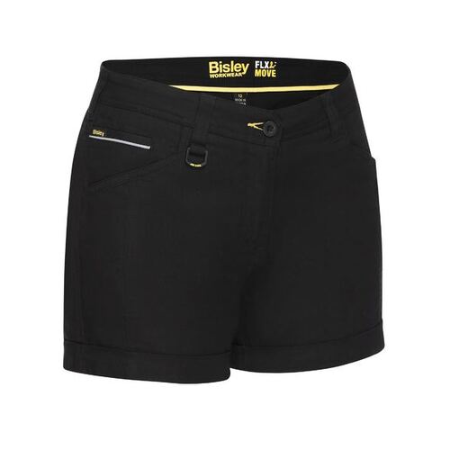 Bisley Womens Flx & Move Shorts (BSHL1045_BBLK) Black 10 [GD]