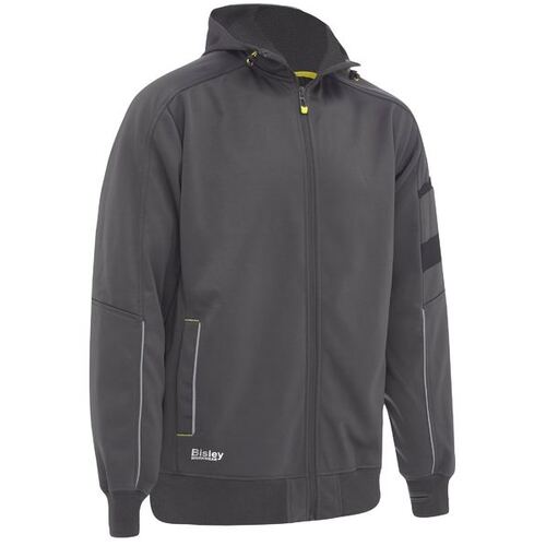 Bisley Unisex Fleece Jumper Zip Front Hoodie (BK6925_BCCG) Charcoal M  [AD]
