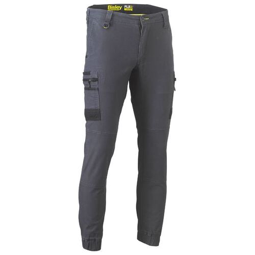 Bisley Mens Flx & Move Stretch Cargo Cuffed Pants (BPC6334_BCCG) Charcoal 77R 