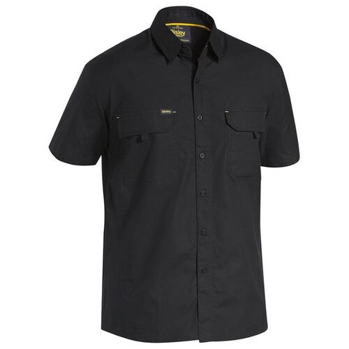 Bisley Mens X Airflow Ripstop S/S Shirt (BS1414_BBLK) Black