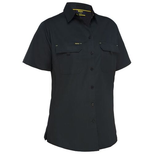Bisley Womens X Airflow Ripstop S/S Shirt (BL1414_BBLK) Black 8  [GD]