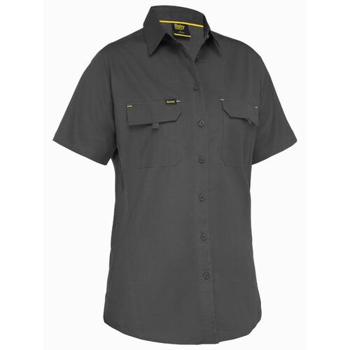 Bisley Womens X Airflow Ripstop S/S Shirt (BL1414_BCCG) Charcoal 8  [GD]