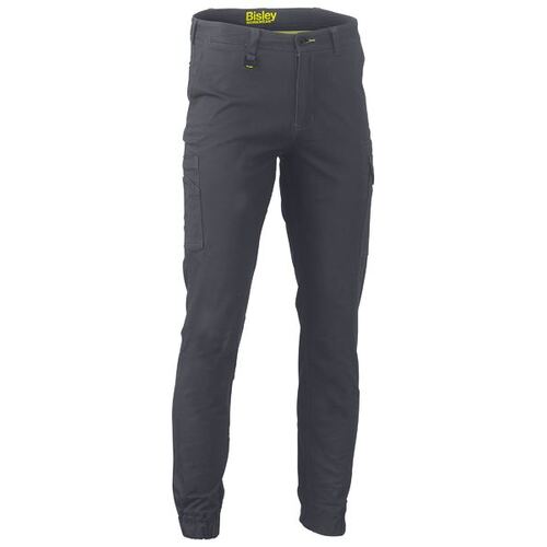 Bisley Mens Stretch Drill Cargo Cuffed Pants (BPC6028_BCCG) Charcoal 97R [SD]