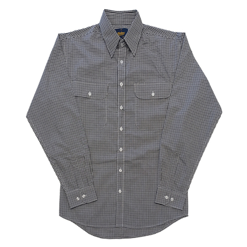 Bisley Mens Western L/S Shirt (BS70268_CSLI) Black Micro Check 5XL [SD]