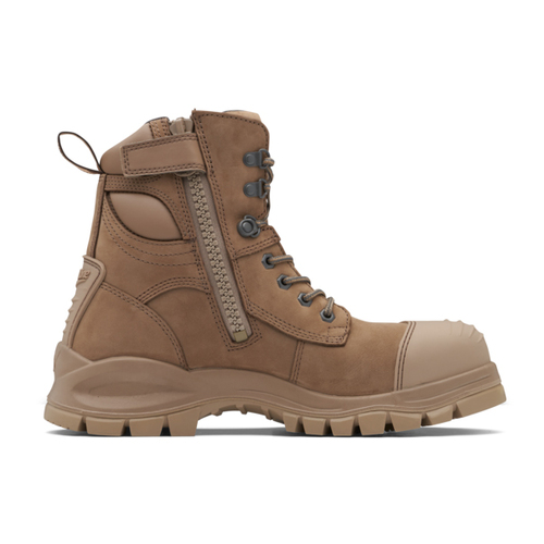 Blundstone Mens Zip Up Series Safety Boots (984) Stone  [SD]