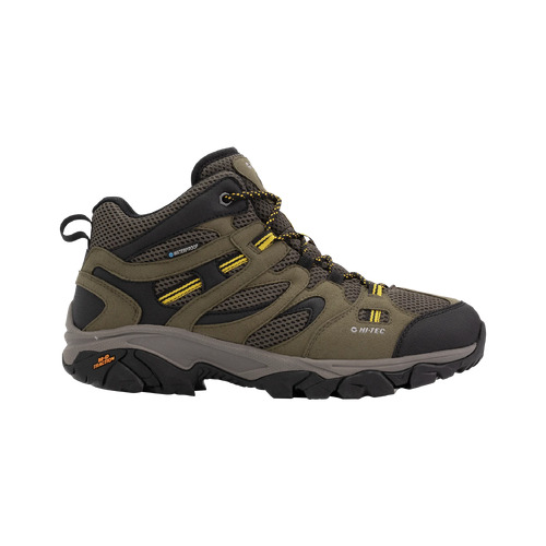 Hi-Tec Mens Ravus Vent Lite Mid WP Hiking Boots (HOMRV210) Brown/Taupe/Gold