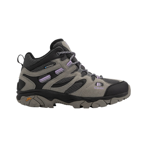 Hi-Tec Womens Ravus Lite Mid WP Hiking Boots (HOWRV210) Grey/Charcoal/Lavender 7