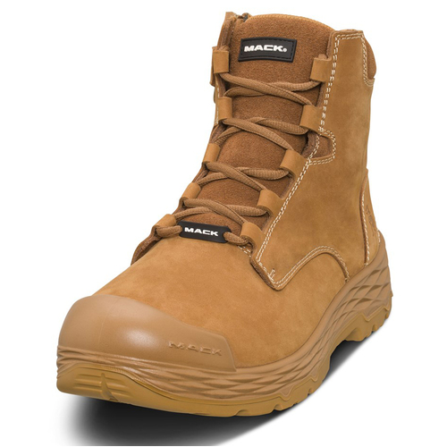 Mack Mens Force Zip-Up Safety Boots (MK0FORCEZ) Honey 7