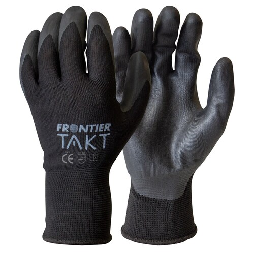 Frontier Takt Micro Foam Nitrile Gloves (FRMICRFMNBK) Black M