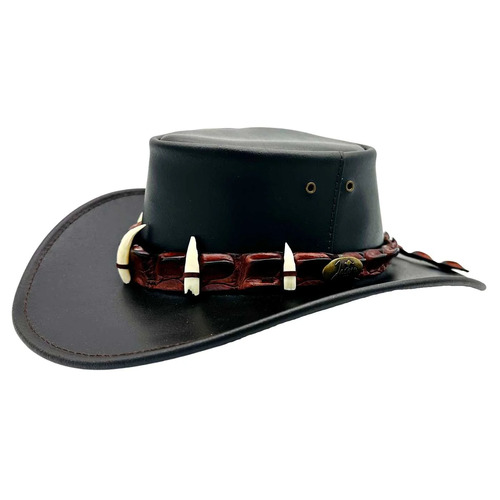 Jacaru Unisex Croc Hunter Hat (110) Brown S
