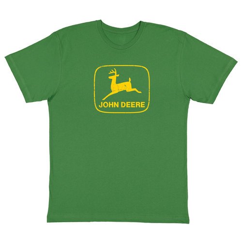 John Deere Mens JD Vintage Logo Tee (13002182GR03) Green S 