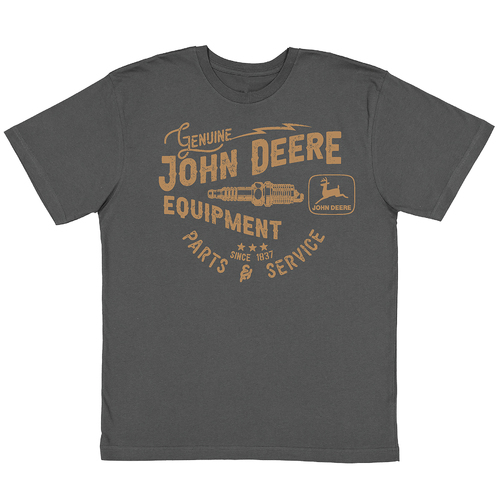 John Deere Mens JD Equipment Graphic Tee (13002272SA04) Solid Charcoal M 
