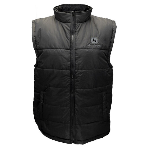 John Deere Mens JD Puffer Vest (14321757BK03) Black S 