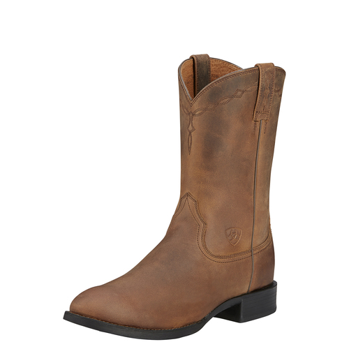 Ariat Mens Heritage Roper Boots (10002284) Distressed Brown 7EE