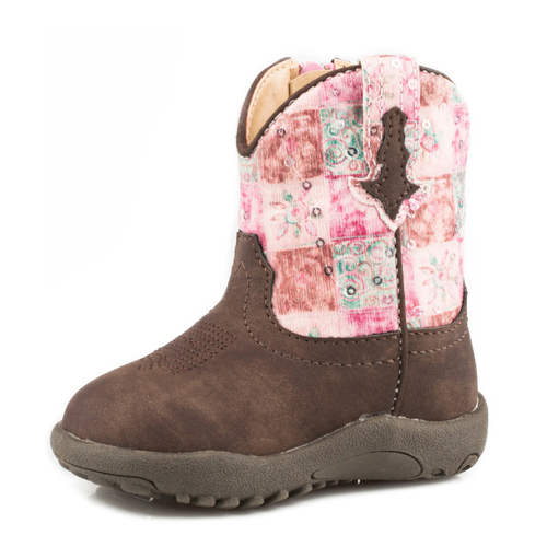 Roper Infant Cowbaby Floral Shine Boots (16226046) 