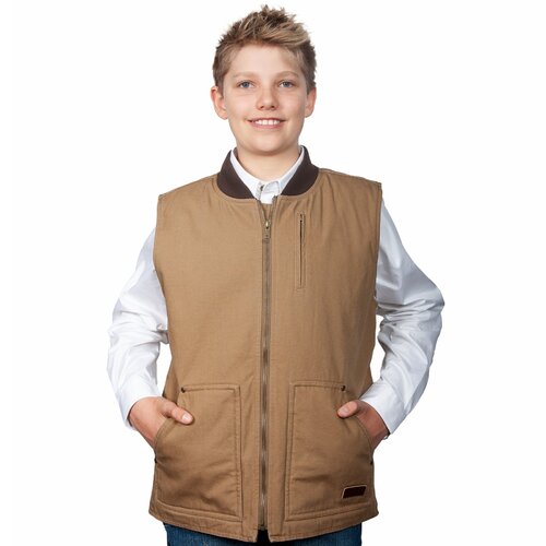 Just Country Childrens Diamantina Vest (BWOV2102) Khaki XS