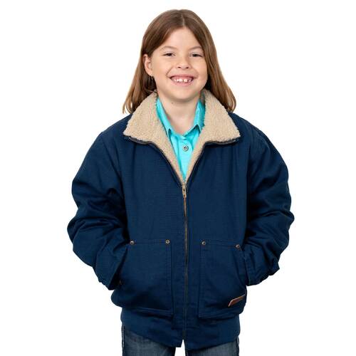 Just Country Childrens Diamantina Sherpa Jacket (BWOJ2302) Navy XS