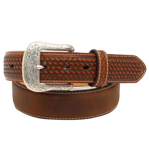 Ariat Mens Distressed Leather 1-1/2" Belt (A1019644) Medium Brown