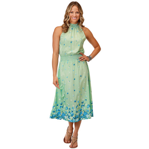 Roper Womens Studio West Collection Sleeveless Dress (57590574) Green L [SD]