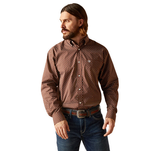 Ariat Mens Gardner Classic L/S Shirt (10046528) Potting Soil S