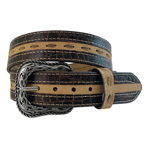 Roper Mens 1.1/2" Roughout Leather Belt (9564500) Brown 34"