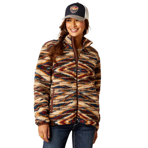 Ariat Womens Chimayo Fleece Jacket (10046023) Sunset Saltillo XS