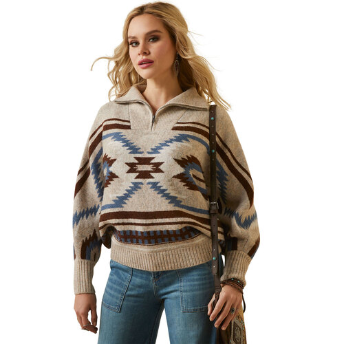Ariat Womens Chimayo Pullover Sweater (10046281) Peyote Chimayo XS